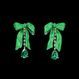 Emerald Bardot Bow Earrings, Earrings, Anabela Chan Joaillerie - Fine jewelry with laboratory grown and created gemstones hand-crafted in the United Kingdom. Anabela Chan Joaillerie is the first fine jewellery brand in the world to champion laboratory-grown and created gemstones with high jewellery design, artisanal craftsmanship and a focus on ethical and sustainable innovations.