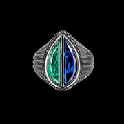 Emerald Pear Signet Ring