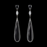 Black Diamond Shard Earrings, Earrings, Anabela Chan Joaillerie - Fine jewelry with laboratory grown and created gemstones hand-crafted in the United Kingdom. Anabela Chan Joaillerie is the first fine jewellery brand in the world to champion laboratory-grown and created gemstones with high jewellery design, artisanal craftsmanship and a focus on ethical and sustainable innovations.