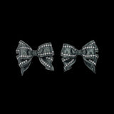 Mini Black Bow Tie Earrings
