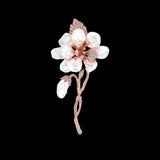 Rose Cherry Corsage Brooch, Brooch, Anabela Chan Joaillerie - Fine jewelry with laboratory grown and created gemstones hand-crafted in the United Kingdom. Anabela Chan Joaillerie is the first fine jewellery brand in the world to champion laboratory-grown and created gemstones with high jewellery design, artisanal craftsmanship and a focus on ethical and sustainable innovations.
