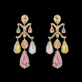 Tutti Frutti Chandelier Earrings, Earrings, Anabela Chan Joaillerie - Fine jewelry with laboratory grown and created gemstones hand-crafted in the United Kingdom. Anabela Chan Joaillerie is the first fine jewellery brand in the world to champion laboratory-grown and created gemstones with high jewellery design, artisanal craftsmanship and a focus on ethical and sustainable innovations.