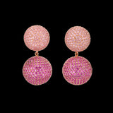 Rose Sapphire Bauble Earrings, Earring, Anabela Chan Joaillerie - Fine jewelry with laboratory grown and created gemstones hand-crafted in the United Kingdom. Anabela Chan Joaillerie is the first fine jewellery brand in the world to champion laboratory-grown and created gemstones with high jewellery design, artisanal craftsmanship and a focus on ethical and sustainable innovations.