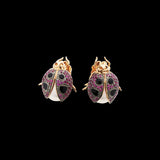 Ladybird Earrings, Earring, Anabela Chan Joaillerie - Fine jewelry with laboratory grown and created gemstones hand-crafted in the United Kingdom. Anabela Chan Joaillerie is the first fine jewellery brand in the world to champion laboratory-grown and created gemstones with high jewellery design, artisanal craftsmanship and a focus on ethical and sustainable innovations.