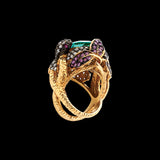 Serpent & Vine Ring, Ring, Anabela Chan Joaillerie - Fine jewelry with laboratory grown and created gemstones hand-crafted in the United Kingdom. Anabela Chan Joaillerie is the first fine jewellery brand in the world to champion laboratory-grown and created gemstones with high jewellery design, artisanal craftsmanship and a focus on ethical and sustainable innovations.