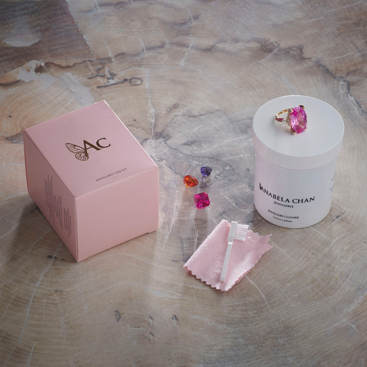 Jewellery Care Kit, Jewelry Cleaning Solutions & Polishes, Anabela Chan Joaillerie - Fine jewelry with laboratory grown and created gemstones hand-crafted in the United Kingdom. Anabela Chan Joaillerie is the first fine jewellery brand in the world to champion laboratory-grown and created gemstones with high jewellery design, artisanal craftsmanship and a focus on ethical and sustainable innovations.