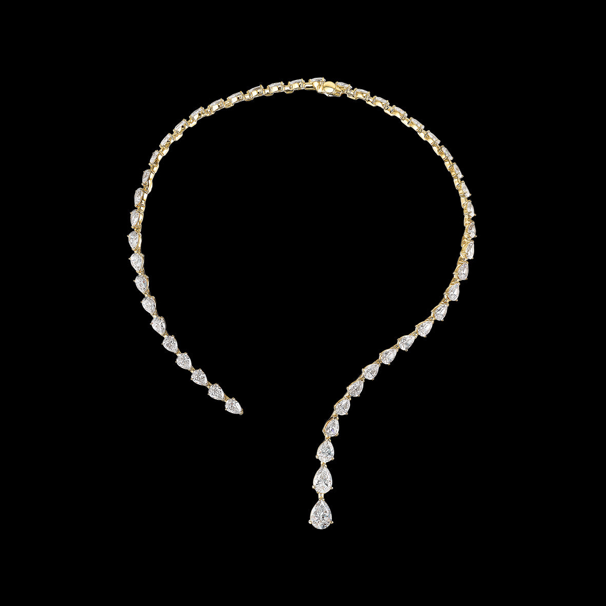 Diamond Nova Collar, Necklace, Anabela Chan Joaillerie - Fine jewelry with laboratory grown and created gemstones hand-crafted in the United Kingdom. Anabela Chan Joaillerie is the first fine jewellery brand in the world to champion laboratory-grown and created gemstones with high jewellery design, artisanal craftsmanship and a focus on ethical and sustainable innovations.