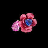 Fuchsia Sapphire Bloom Ring, Ring, Anabela Chan Joaillerie - Fine jewelry with laboratory grown and created gemstones hand-crafted in the United Kingdom. Anabela Chan Joaillerie is the first fine jewellery brand in the world to champion laboratory-grown and created gemstones with high jewellery design, artisanal craftsmanship and a focus on ethical and sustainable innovations.