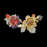Imperial Delphinium Ring, Ring, Anabela Chan Joaillerie - Fine jewelry with laboratory grown and created gemstones hand-crafted in the United Kingdom. Anabela Chan Joaillerie is the first fine jewellery brand in the world to champion laboratory-grown and created gemstones with high jewellery design, artisanal craftsmanship and a focus on ethical and sustainable innovations.