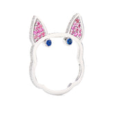 Pink Diamond Frenchie Ring, Ring, Puppy rings, Anabela Chan Joaillerie - Fine jewelry with laboratory grown and created gemstones hand-crafted in the United Kingdom. Anabela Chan Joaillerie is the first fine jewellery brand in the world to champion laboratory-grown and created gemstones with high jewellery design, artisanal craftsmanship and a focus on ethical and sustainable innovations.