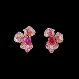 Sunset Orchid Earrings, Earrings, Anabela Chan Joaillerie - Fine jewelry with laboratory grown and created gemstones hand-crafted in the United Kingdom. Anabela Chan Joaillerie is the first fine jewellery brand in the world to champion laboratory-grown and created gemstones with high jewellery design, artisanal craftsmanship and a focus on ethical and sustainable innovations.