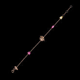 Fuchsia Palm Bracelet, Bracelet, Anabela Chan Joaillerie - Fine jewelry with laboratory grown and created gemstones hand-crafted in the United Kingdom. Anabela Chan Joaillerie is the first fine jewellery brand in the world to champion laboratory-grown and created gemstones with high jewellery design, artisanal craftsmanship and a focus on ethical and sustainable innovations.