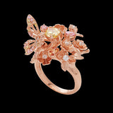 Rose Orchard Ring, Ring, Anabela Chan Joaillerie - Fine jewelry with laboratory grown and created gemstones hand-crafted in the United Kingdom. Anabela Chan Joaillerie is the first fine jewellery brand in the world to champion laboratory-grown and created gemstones with high jewellery design, artisanal craftsmanship and a focus on ethical and sustainable innovations.