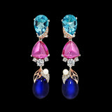 Sapphire Berry Earrings, Earring, Anabela Chan Joaillerie - Fine jewelry with laboratory grown and created gemstones hand-crafted in the United Kingdom. Anabela Chan Joaillerie is the first fine jewellery brand in the world to champion laboratory-grown and created gemstones with high jewellery design, artisanal craftsmanship and a focus on ethical and sustainable innovations.