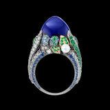Sapphire Sugarloaf Berry Ring, Ring, Anabela Chan Joaillerie - Fine jewelry with laboratory grown and created gemstones hand-crafted in the United Kingdom. Anabela Chan Joaillerie is the first fine jewellery brand in the world to champion laboratory-grown and created gemstones with high jewellery design, artisanal craftsmanship and a focus on ethical and sustainable innovations.
