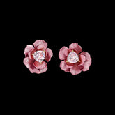Blush Rose Studs, Earrings, Anabela Chan Joaillerie - Fine jewelry with laboratory grown and created gemstones hand-crafted in the United Kingdom. Anabela Chan Joaillerie is the first fine jewellery brand in the world to champion laboratory-grown and created gemstones with high jewellery design, artisanal craftsmanship and a focus on ethical and sustainable innovations.