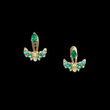 Emerald Twinkle Ear-Jacket, Earring, Anabela Chan Joaillerie - Fine jewelry with laboratory grown and created gemstones hand-crafted in the United Kingdom. Anabela Chan Joaillerie is the first fine jewellery brand in the world to champion laboratory-grown and created gemstones with high jewellery design, artisanal craftsmanship and a focus on ethical and sustainable innovations.