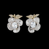 White Mini Blossom Diamond Earrings