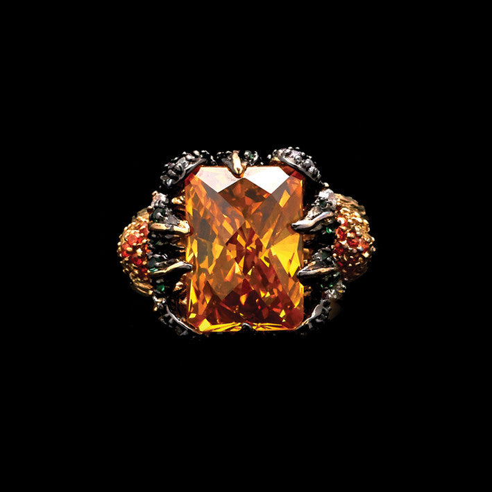 Tangerine Ring, Ring, Anabela Chan Joaillerie - Fine jewelry with laboratory grown and created gemstones hand-crafted in the United Kingdom. Anabela Chan Joaillerie is the first fine jewellery brand in the world to champion laboratory-grown and created gemstones with high jewellery design, artisanal craftsmanship and a focus on ethical and sustainable innovations.