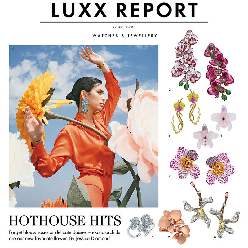 Dot, dot, dot... It's time for our Orchid Poppy Earrings in the Luxx: The Times's Luxury Magazine