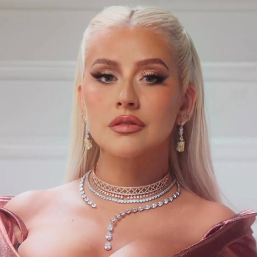 Christina Aguilera wears our Diamond Nova Collar