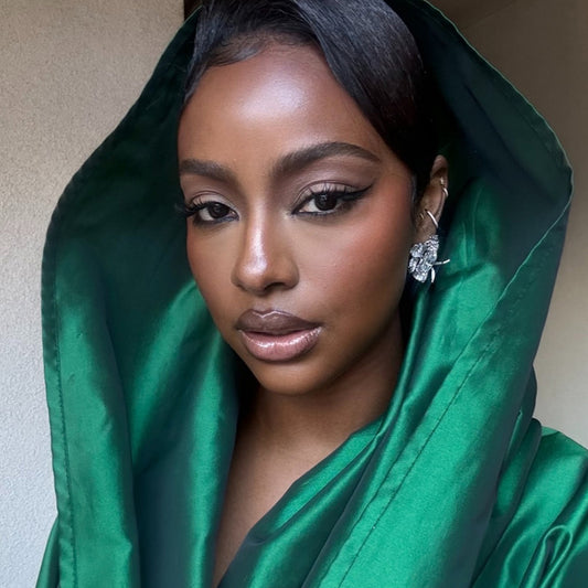 Justine Skye wears Diamond Peony Earrings to the 2024 iHeartRadio Music Awards