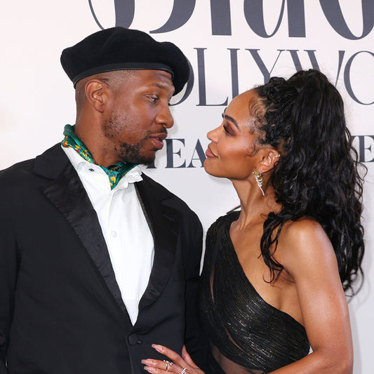 Meagan Good wears Golden Ribbon Twirl Earrings to A Toast To Black Hollywood 10th Anniversary