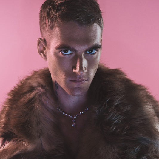 Presley Gerber wears the Diamond Nova Necklace