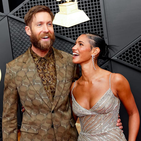 Vick Hope wears Diamond Nova Earrings to 66th GRAMMY Awards
