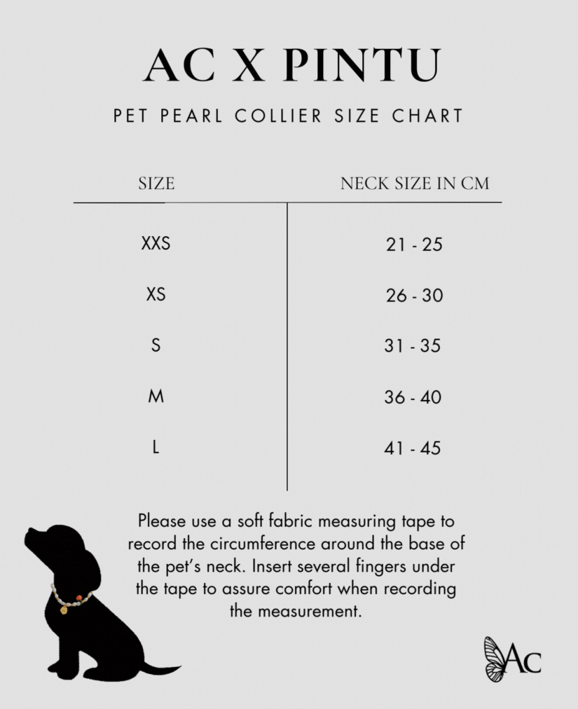 AC x Pintu_Pet Pearl Collier_Size Chart