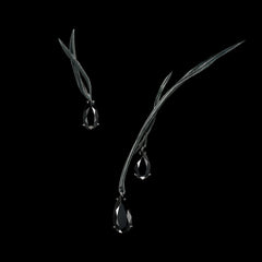 Aluminium Blades of Grass Earrings