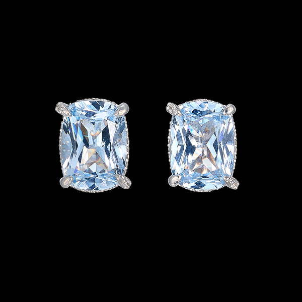 Aqua Cushion Wing Studs