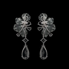 Black Diamond Ariel Earrings, Earrings, Anabela Chan Joaillerie - Fine jewelry with laboratory grown and created gemstones hand-crafted in the United Kingdom. Anabela Chan Joaillerie is the first fine jewellery brand in the world to champion laboratory-grown and created gemstones with high jewellery design, artisanal craftsmanship and a focus on ethical and sustainable innovations.