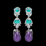 Paraiba Berry Earrings, Earrings, Anabela Chan Joaillerie - Fine jewelry with laboratory grown and created gemstones hand-crafted in the United Kingdom. Anabela Chan Joaillerie is the first fine jewellery brand in the world to champion laboratory-grown and created gemstones with high jewellery design, artisanal craftsmanship and a focus on ethical and sustainable innovations.