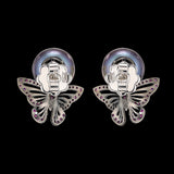 Black Pink Butterfly Pearl Earrings, Earrings, Anabela Chan Joaillerie - Fine jewelry with laboratory grown and created gemstones hand-crafted in the United Kingdom. Anabela Chan Joaillerie is the first fine jewellery brand in the world to champion laboratory-grown and created gemstones with high jewellery design, artisanal craftsmanship and a focus on ethical and sustainable innovations.