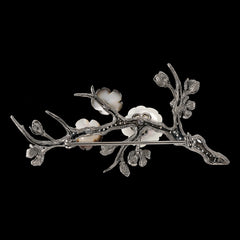 Black Sakura Blossom Brooch