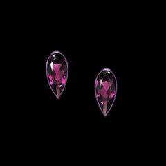 Bleeding Heart Amethyst Studs