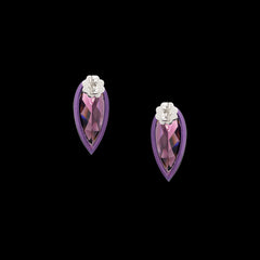 Bleeding Heart Amethyst Studs