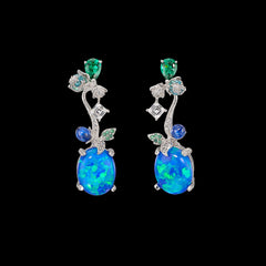 Blue Opal Carnivora Earrings