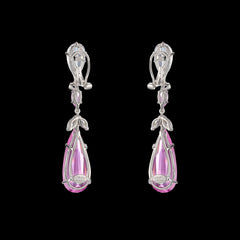 Blush Calla Lily Earrings, Earrings, Anabela Chan Joaillerie - Fine jewelry with laboratory grown and created gemstones hand-crafted in the United Kingdom. Anabela Chan Joaillerie is the first fine jewellery brand in the world to champion laboratory-grown and created gemstones with high jewellery design, artisanal craftsmanship and a focus on ethical and sustainable innovations.