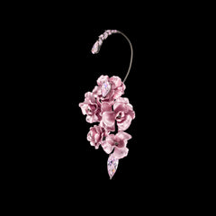 Blush Camellia Bloom Ear Cuff, Earrings, Anabela Chan Joaillerie - Fine jewelry with laboratory grown and created gemstones hand-crafted in the United Kingdom. Anabela Chan Joaillerie is the first fine jewellery brand in the world to champion laboratory-grown and created gemstones with high jewellery design, artisanal craftsmanship and a focus on ethical and sustainable innovations.