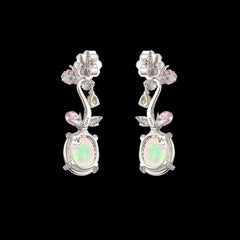 Blush Opal Carnivora Earrings