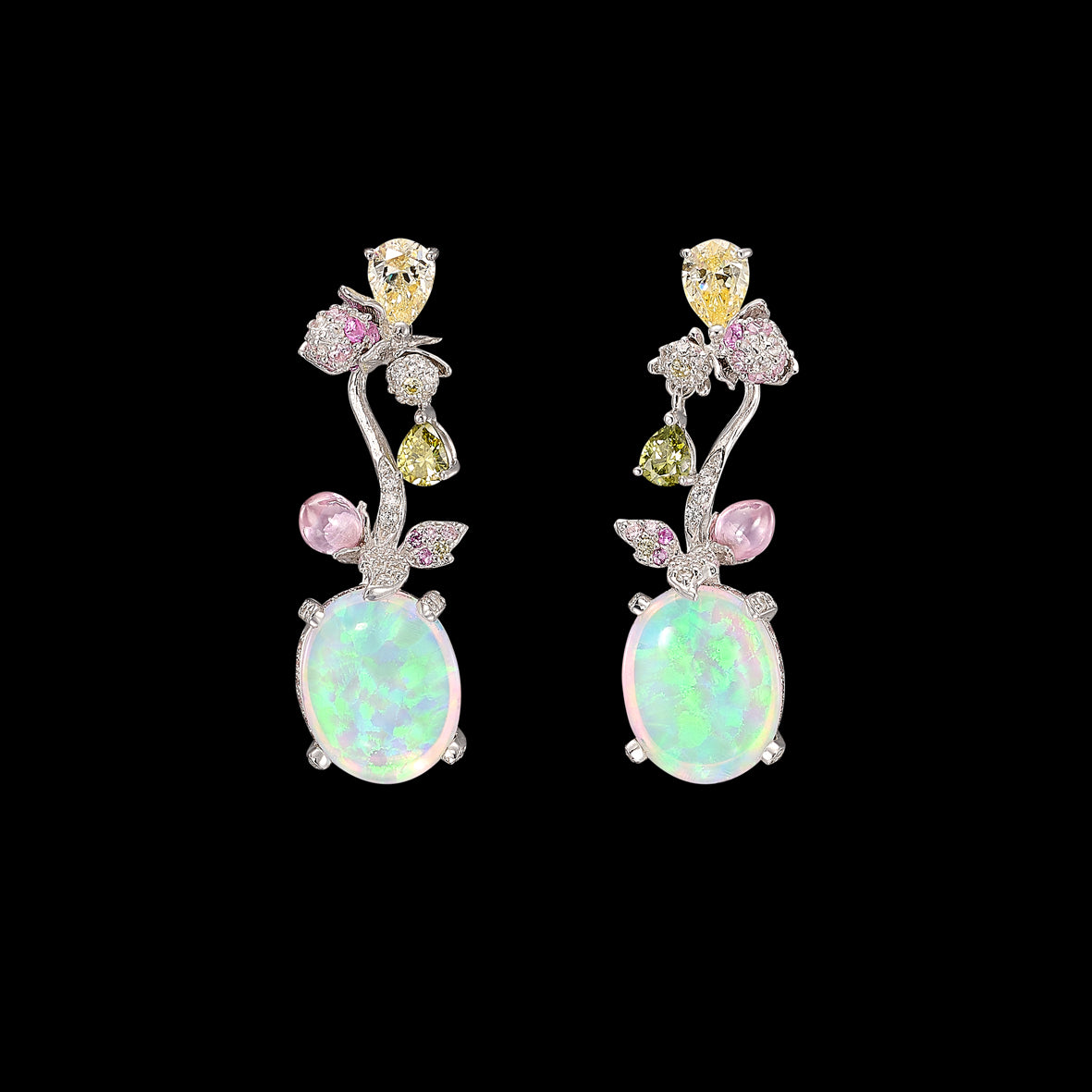 Blush Opal Carnivora Earrings