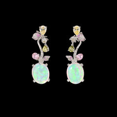 Blush Opal Carnivora Earrings