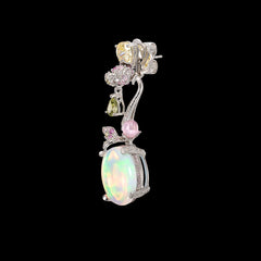 Blush Opal Carnivora Earrings