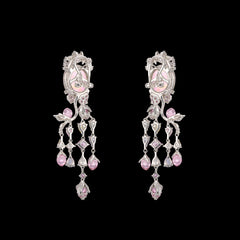 Blush Opal Passiflora Earrings