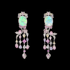 Blush Opal Passiflora Earrings