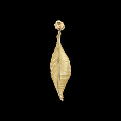 Champagne Acorn Leaf Earrings