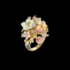 Citrus Primrose Bouquet Ring