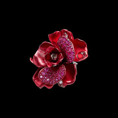 Crimson Camelia Earrings